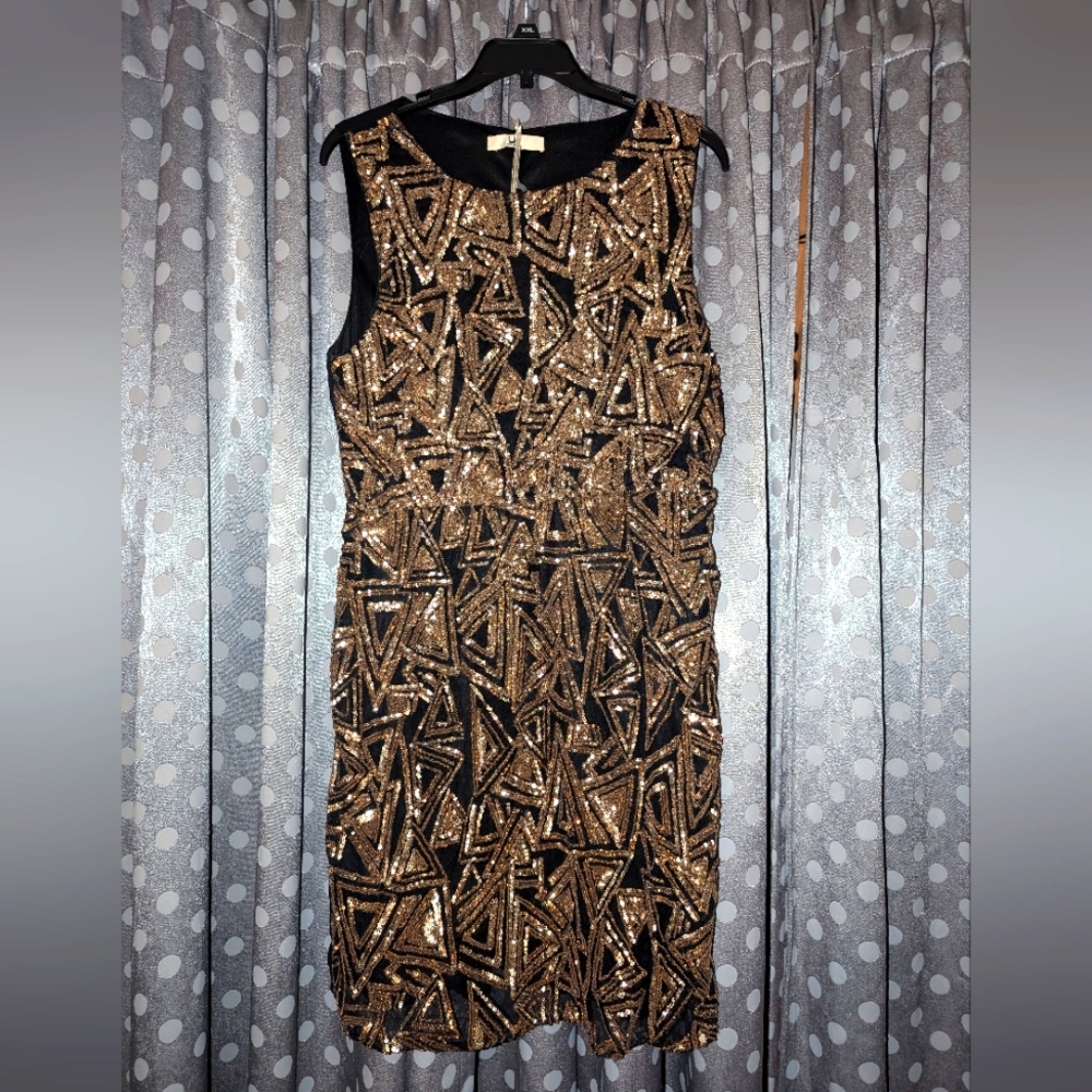 YA Sleeveless Sparkeling Sequin Party Dress Large